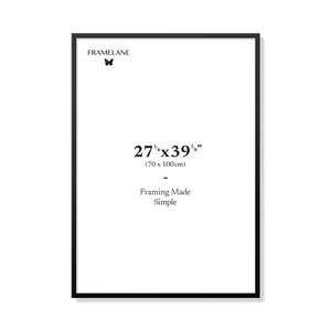 Black picture frame 70x100 cm, front view