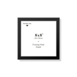 Black picture frame 8x8 in, front view