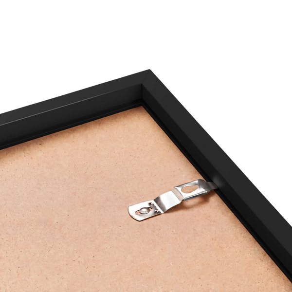 Black frame back corner showing hardware