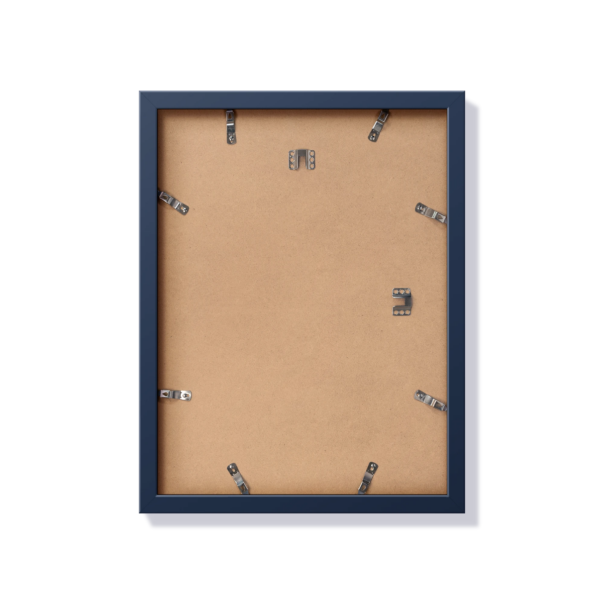 Back of blue 12x16 in frame with hanging hardware