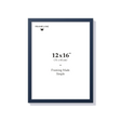 Blue picture frame 12x16 in, front view