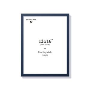 Blue picture frame 12x16 in, front view