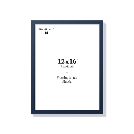 Blue picture frame 12x16 in, front view