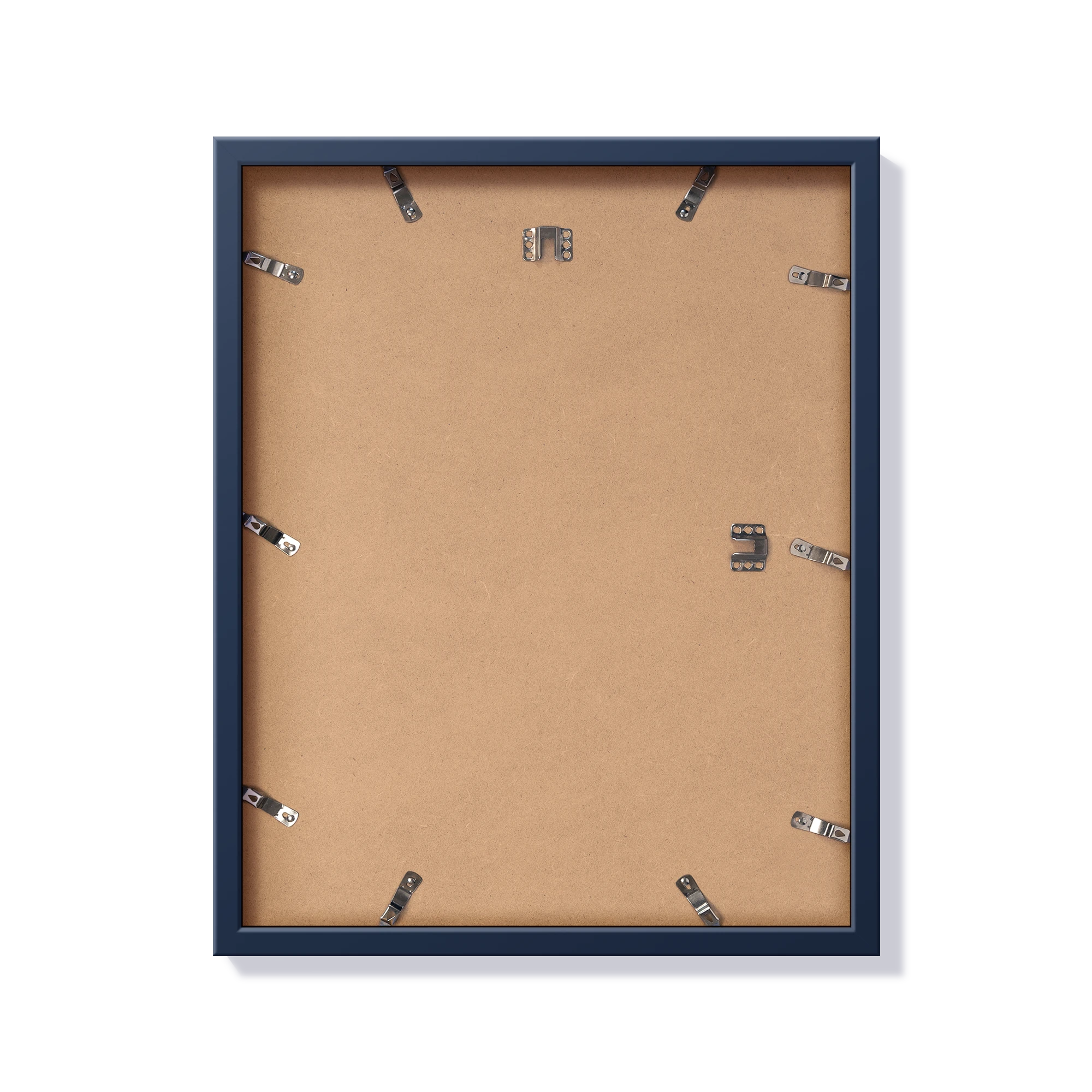 Back of blue 16x20 in frame with hanging hardware