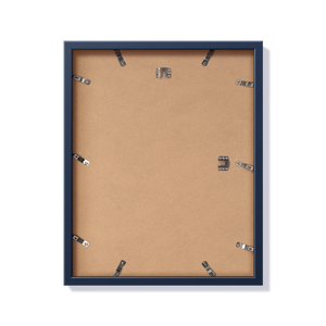 Back of blue 16x20 in frame with hanging hardware