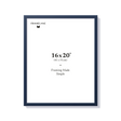 Blue picture frame 16x20 in, front view