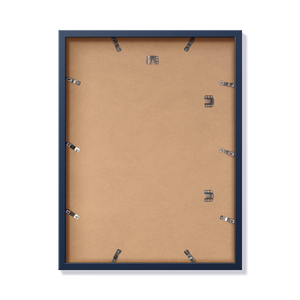 Back of blue 18x24 in frame with hanging hardware