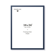 Blue picture frame 18x24 in, front view