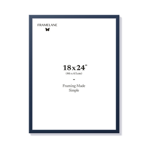 Blue picture frame 18x24 in, front view