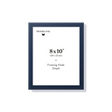 Blue picture frame 8x10 in, front view