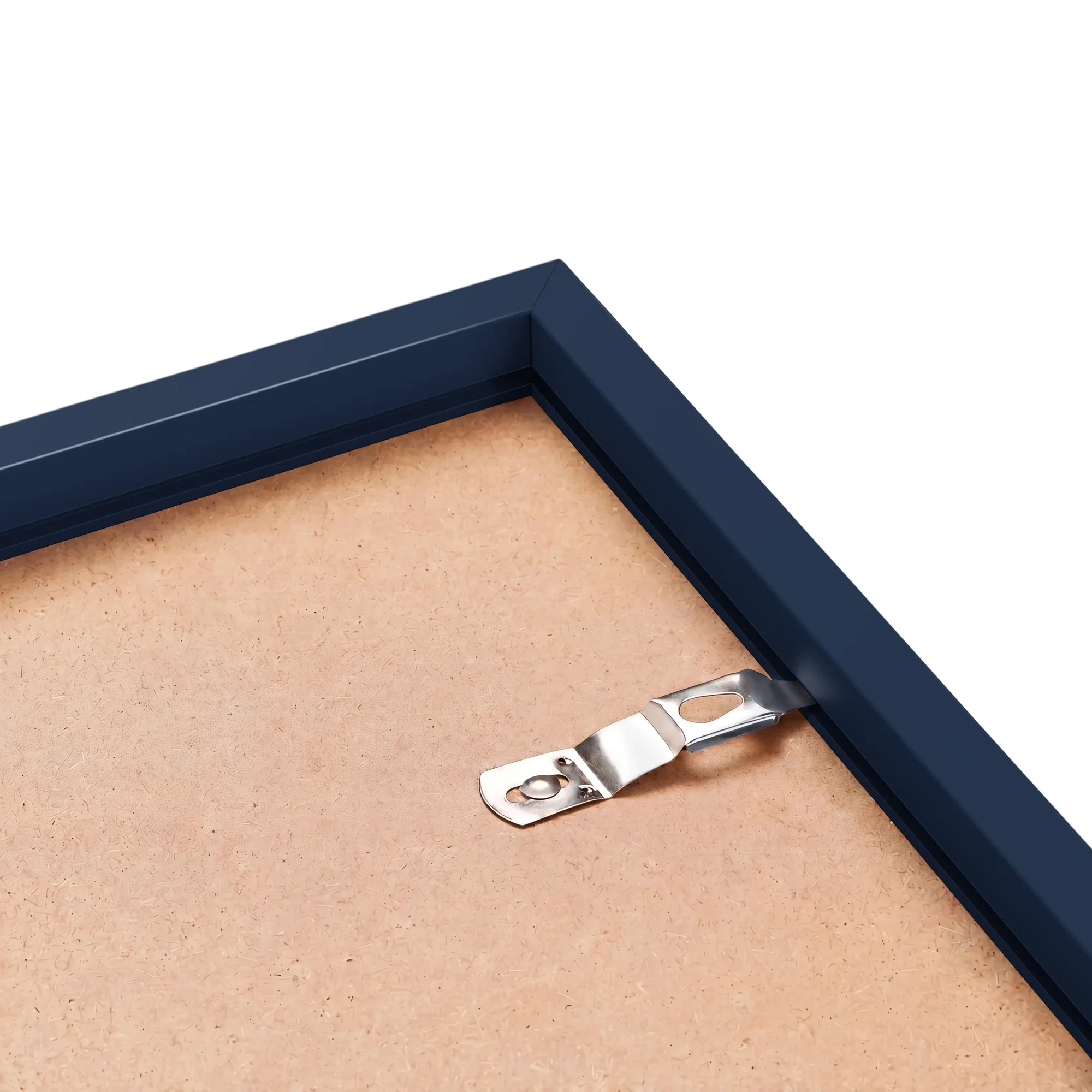 Blue frame back corner showing hardware