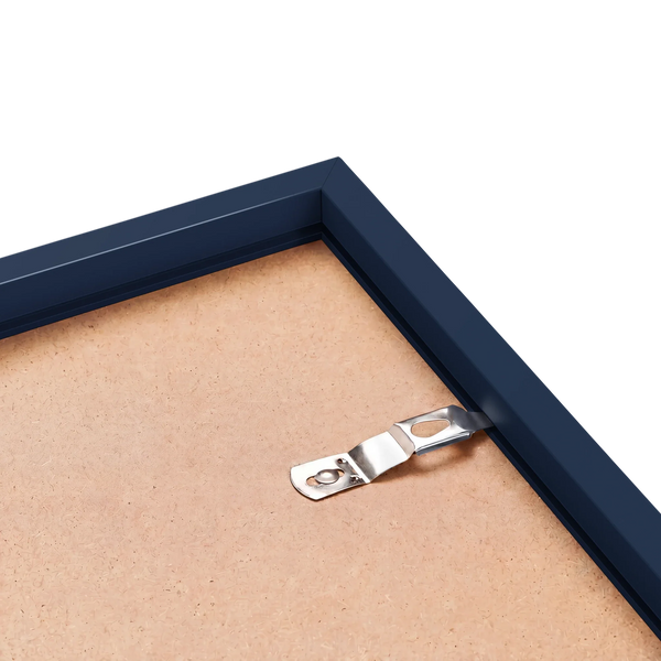 Blue frame back corner showing hardware