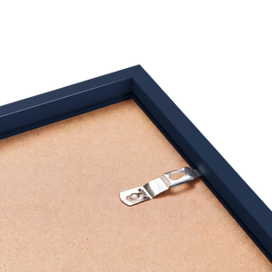 Blue frame back corner showing hardware