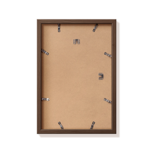 Back of dark oak 12x18 in frame with hanging hardware