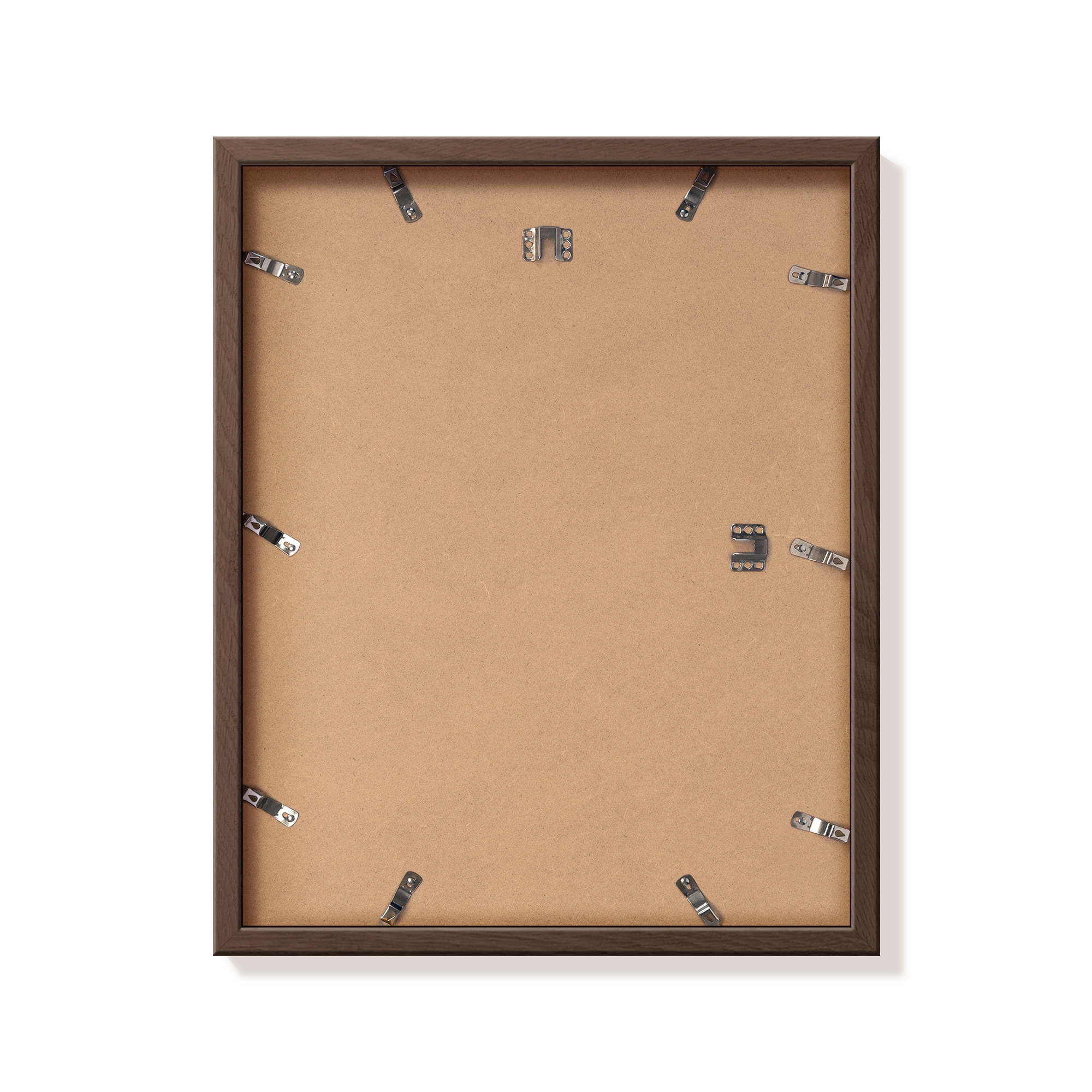 Back of dark oak 16x20 in frame with hanging hardware