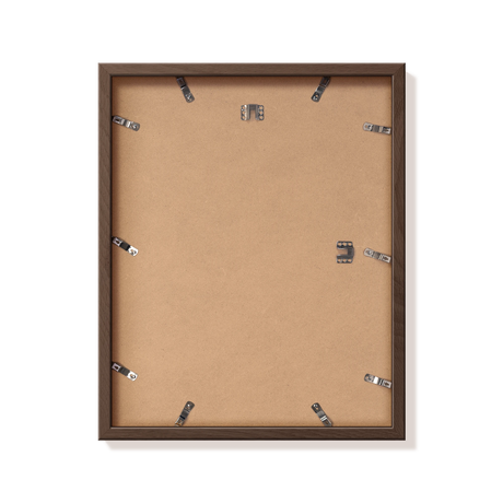 Back of dark oak 16x20 in frame with hanging hardware