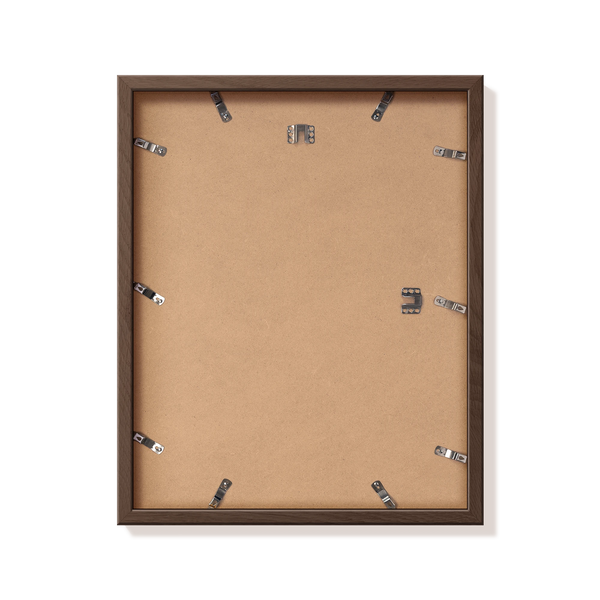Back of dark oak 16x20 in frame with hanging hardware