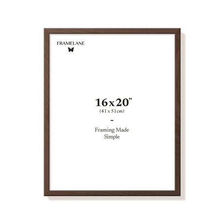 Dark oak picture frame 16x20 in, front view