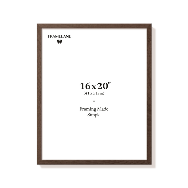 Dark oak picture frame 16x20 in, front view