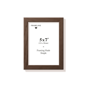 Dark oak picture frame 5x7 in, front view