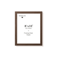 Dark oak picture frame 8.5x11 in, front view