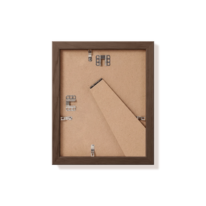 Back of dark oak 8x10 in frame with hanging hardware