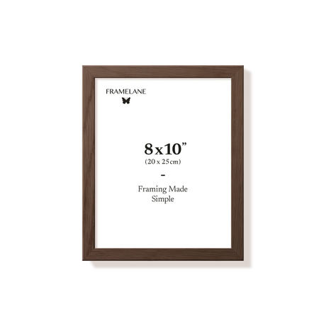 Dark oak picture frame 8x10 in, front view