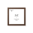Dark oak picture frame 8x8 in, front view
