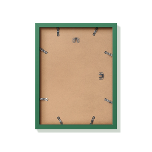 Back of forest green 12x16 in frame with hanging hardware