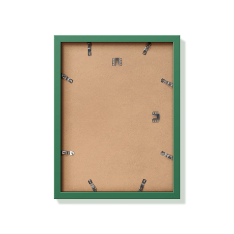 Back of forest green 12x16 in frame with hanging hardware