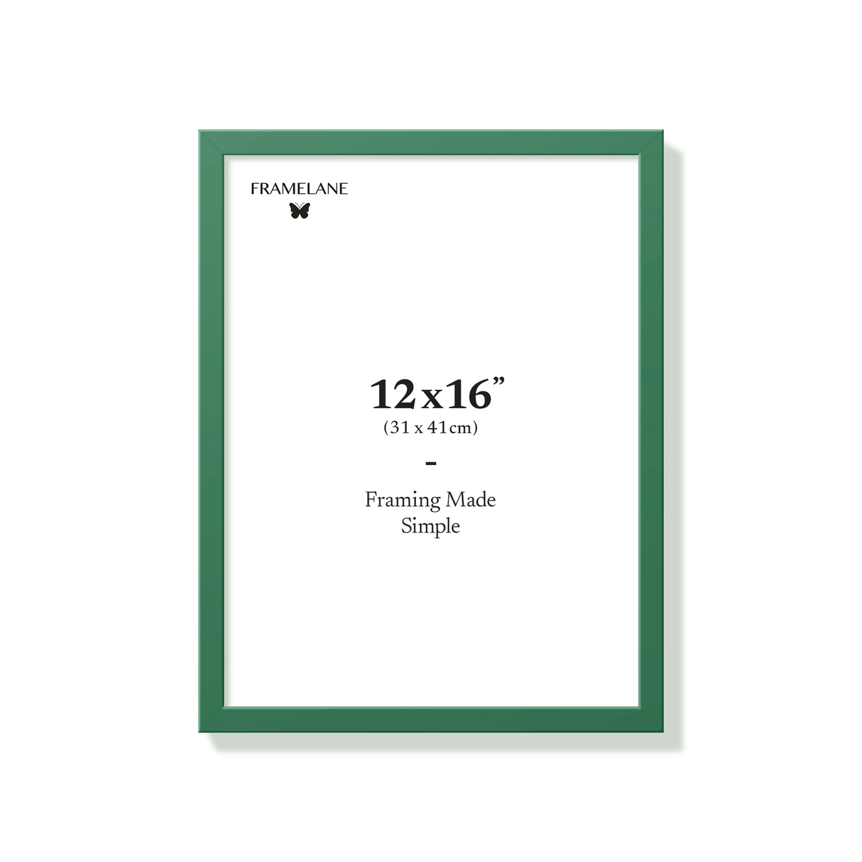 Forest green picture frame 12x16 in, front view