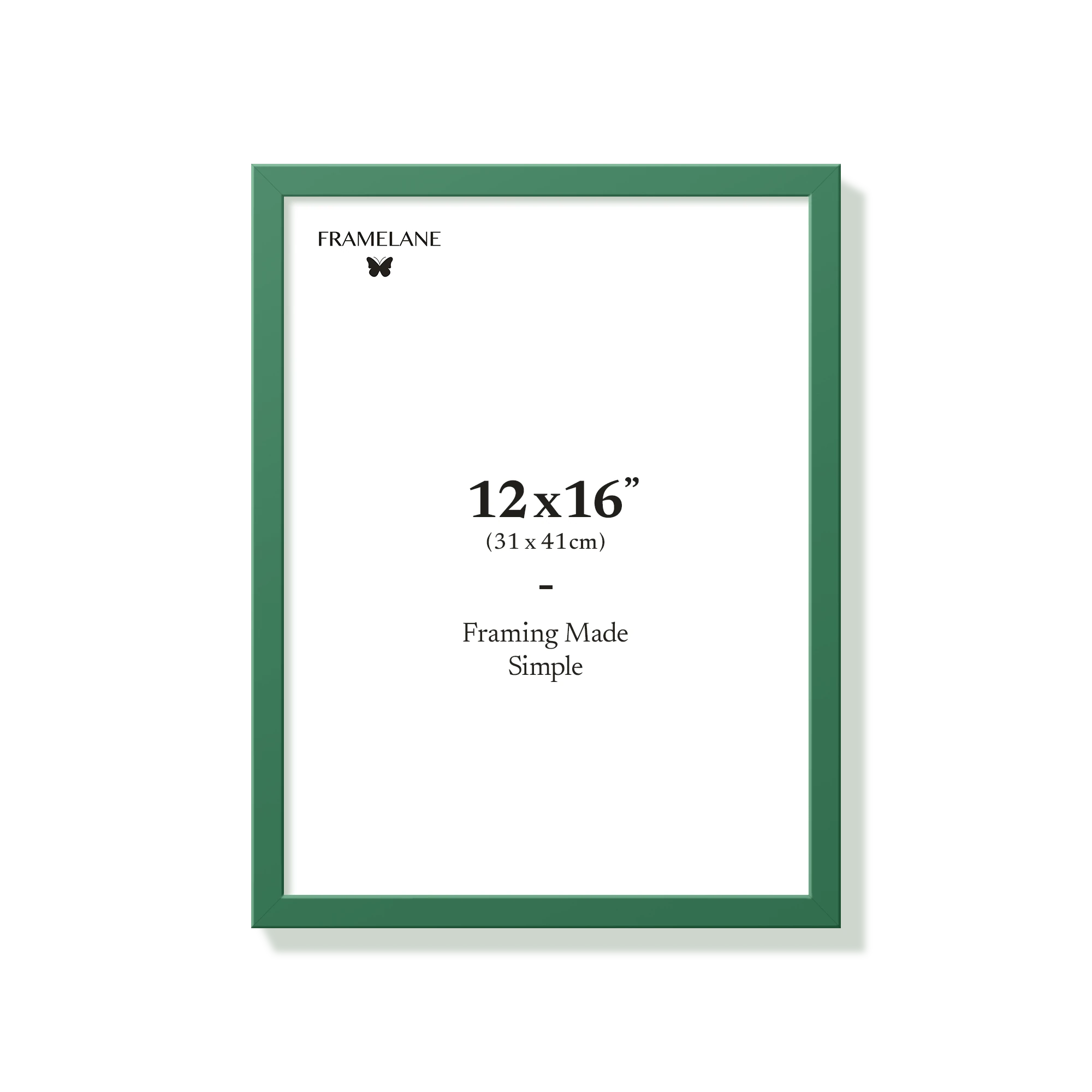 Forest green picture frame 12x16 in, front view