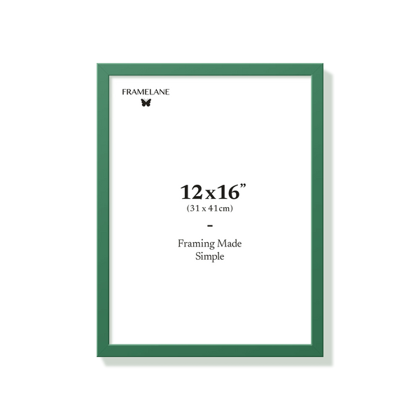 Forest green picture frame 12x16 in, front view