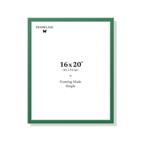 Forest green picture frame 16x20 in, front view