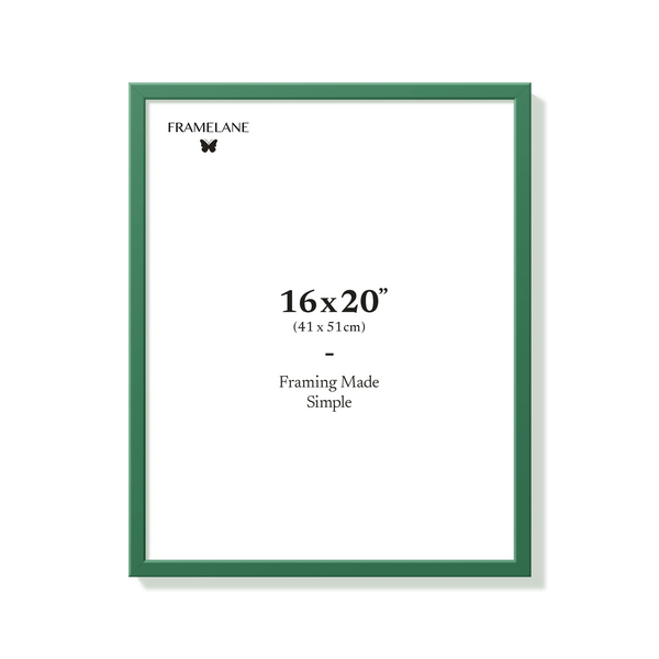 Forest green picture frame 16x20 in, front view