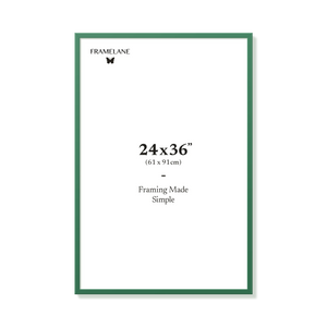 Forest green picture frame 24x36 in, front view