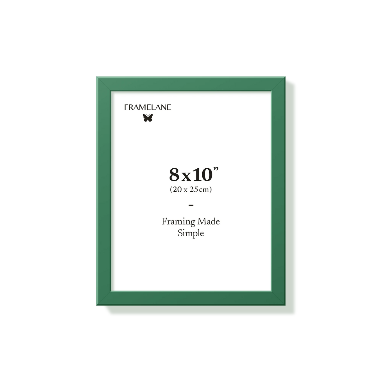 Forest green picture frame 8x10 in, front view