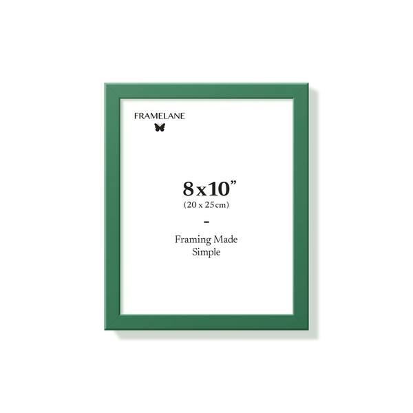 Forest green picture frame 8x10 in, front view