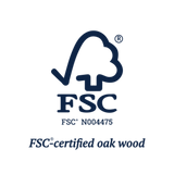 FSC certified oak wood badge