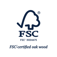 FSC certified oak wood badge