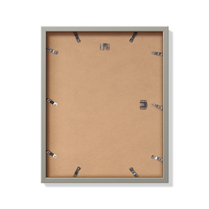 Back of gray 16x20 in frame with hanging hardware