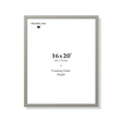 Gray picture frame 16x20 in, front view