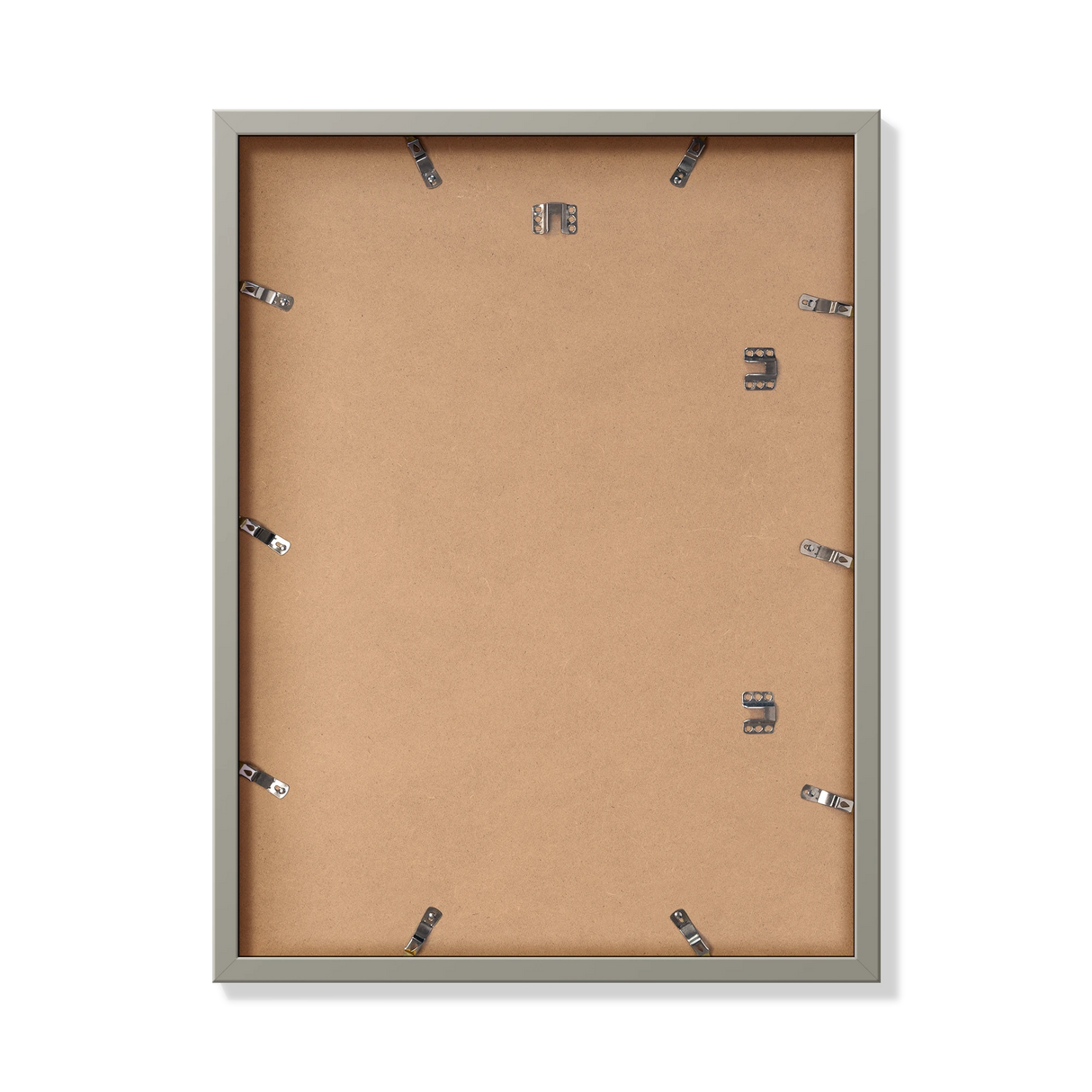 Back of gray 18x24 in frame with hanging hardware