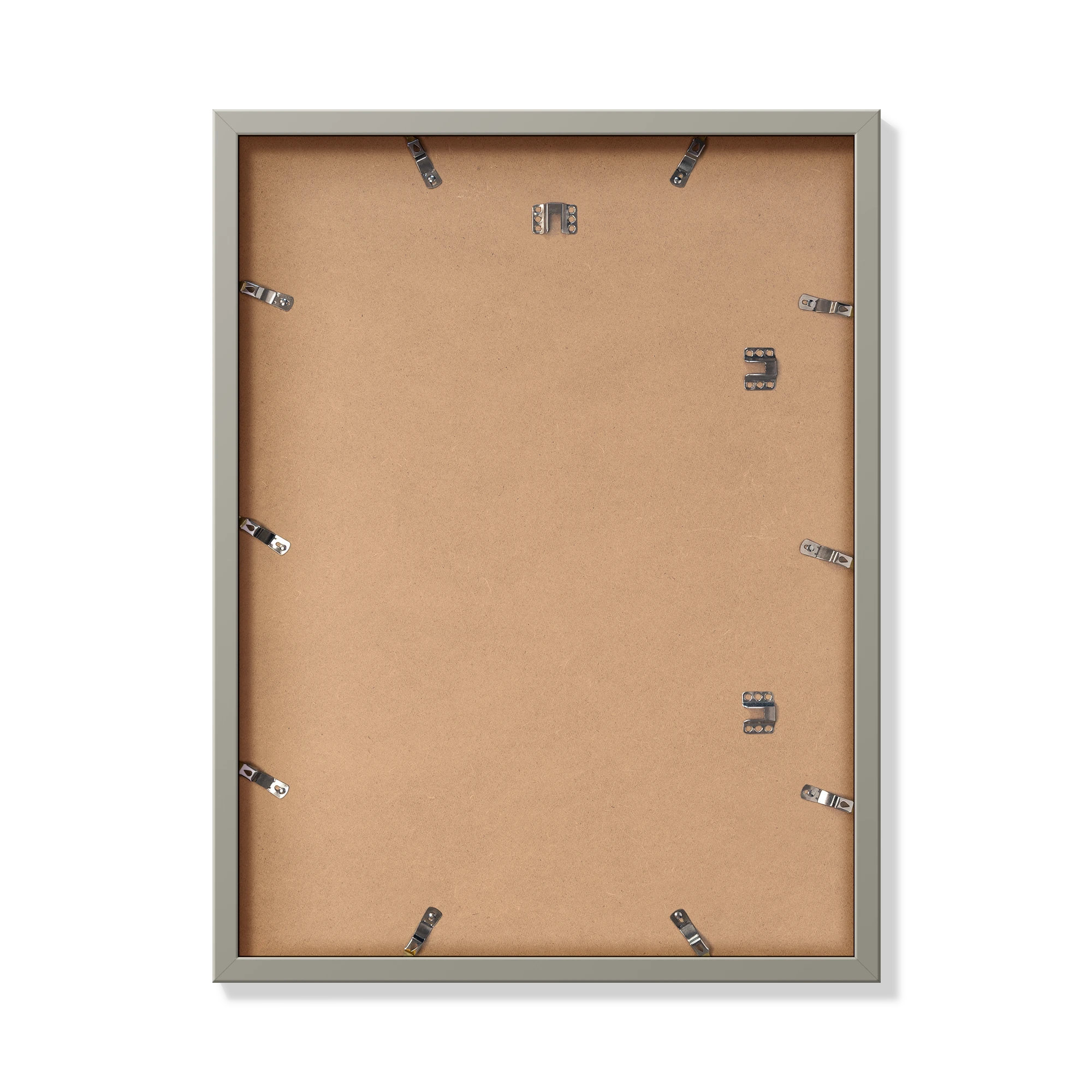 Back of gray 18x24 in frame with hanging hardware