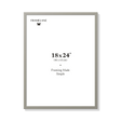 Gray picture frame 18x24 in, front view