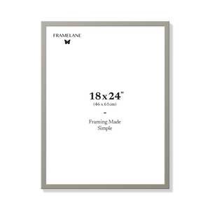 Gray picture frame 18x24 in, front view
