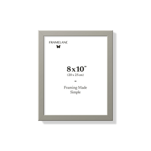 Gray picture frame 8x10 in, front view