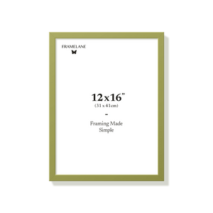 Khaki green picture frame 12x16 in, front view
