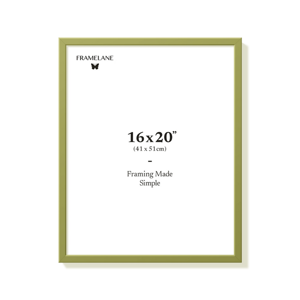 Khaki green picture frame 16x20 in, front view