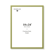 Khaki green picture frame 18x24 in, front view